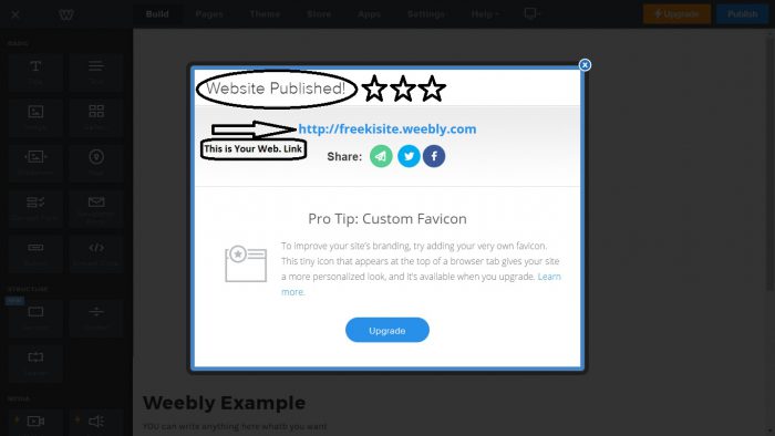 Weebly Web 2.0 Submission Step 11